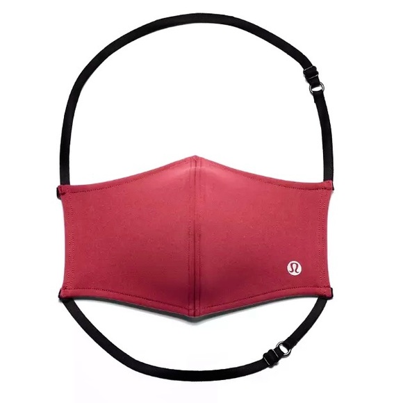 Lululemon double strap Face Mask Nulu dark red NIB - Picture 3 of 15